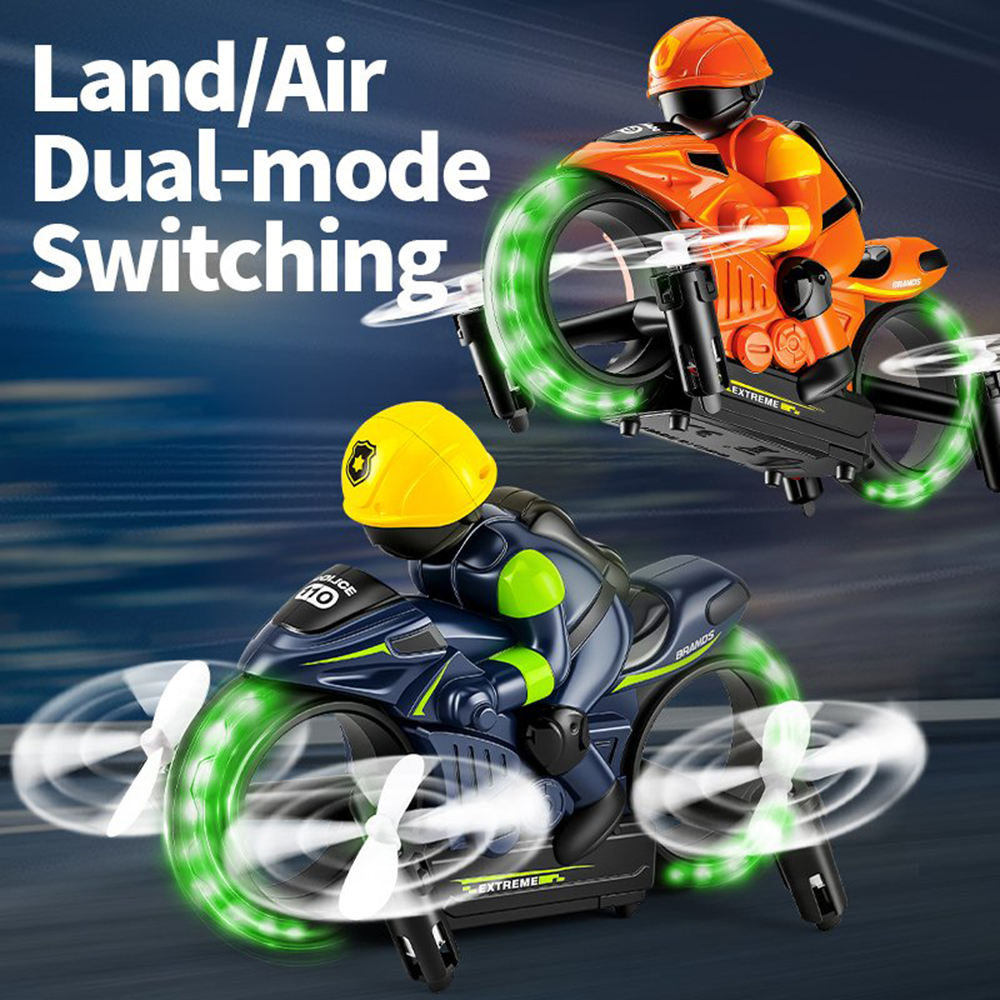 Flying and Racing Bike Toy | Wireless RC Motorcycle Toy With One 360°Rotating RC Stunt Bike