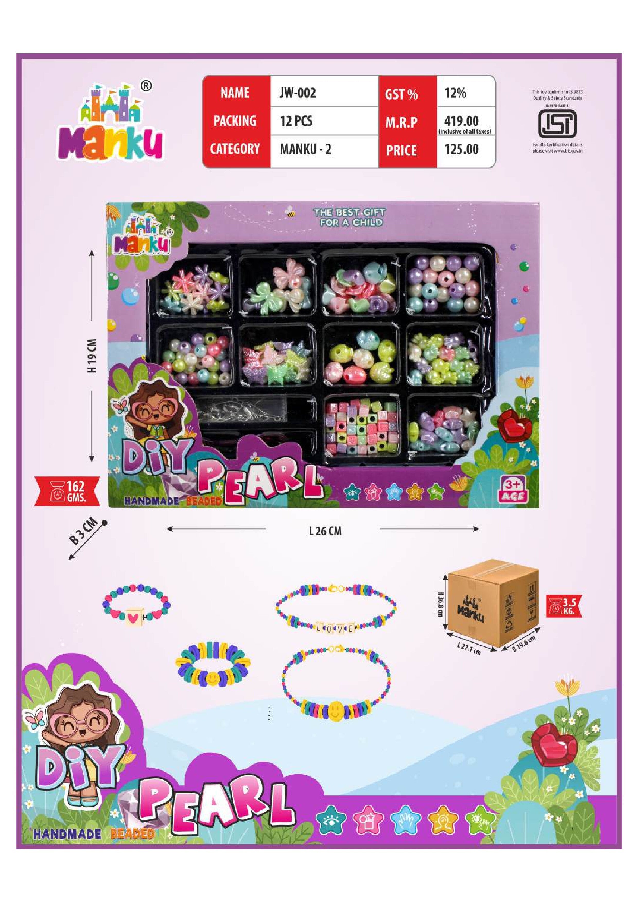 MANKU  JW -002 DIYA PEARL SERIES