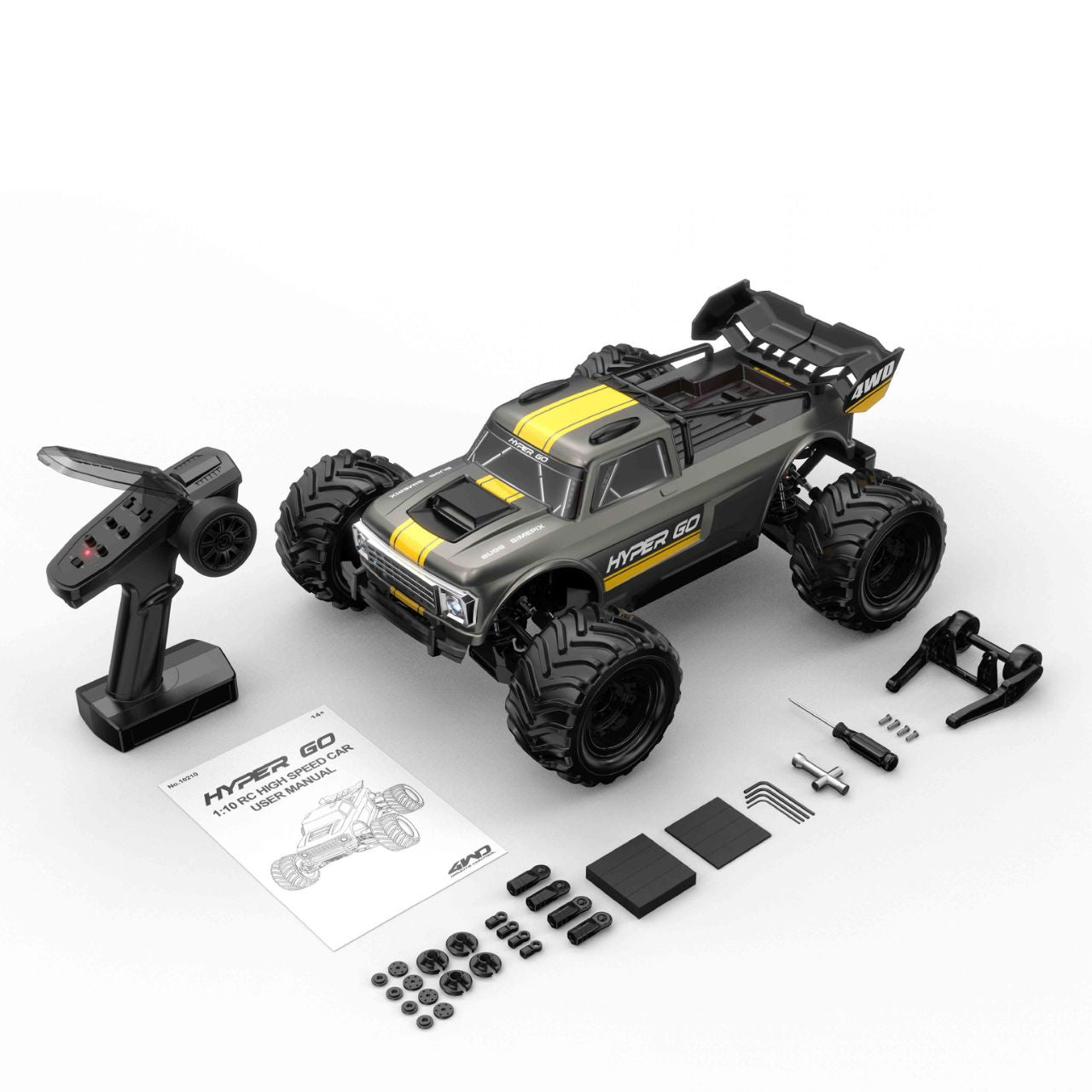 MJX Hyper Go 10210DC RC Monster Truck – 1:10 Brushless | 50MPH | 4WD | Waterproof | RTR