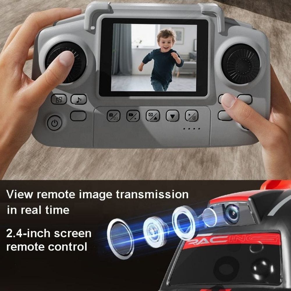 C6 Mini Cartoon RC Car Camera 2.4 Screen FPV Drift Music Toy