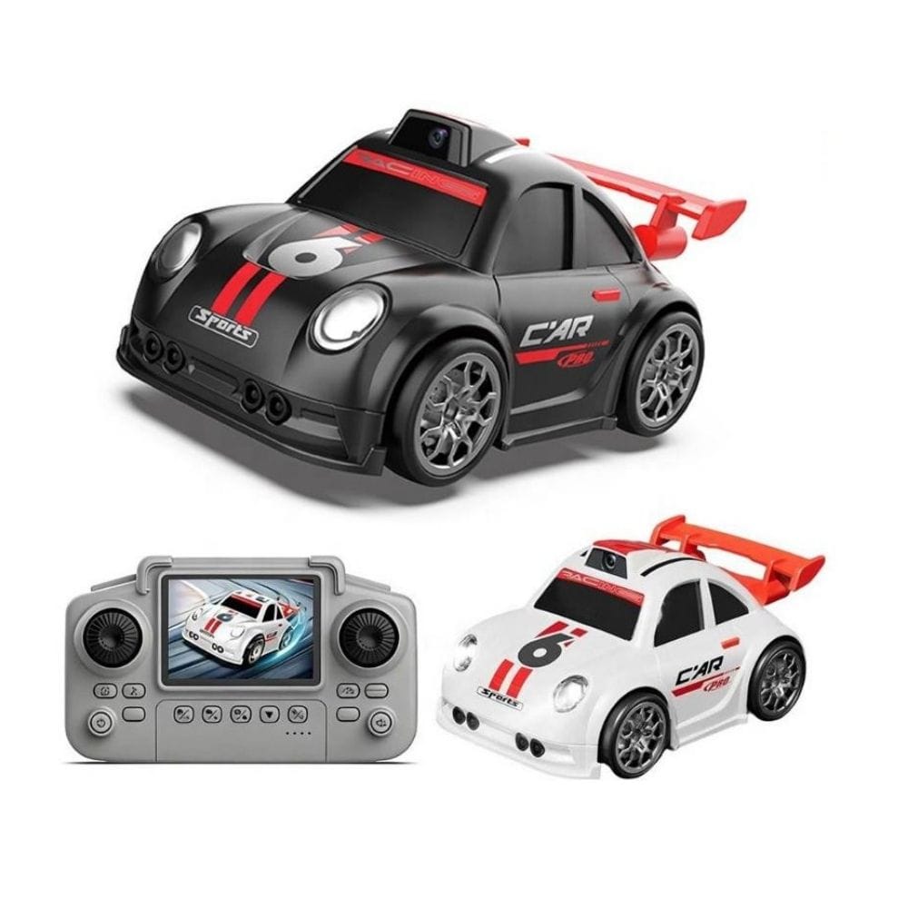 C6 Mini Cartoon RC Car Camera 2.4 Screen FPV Drift Music Toy
