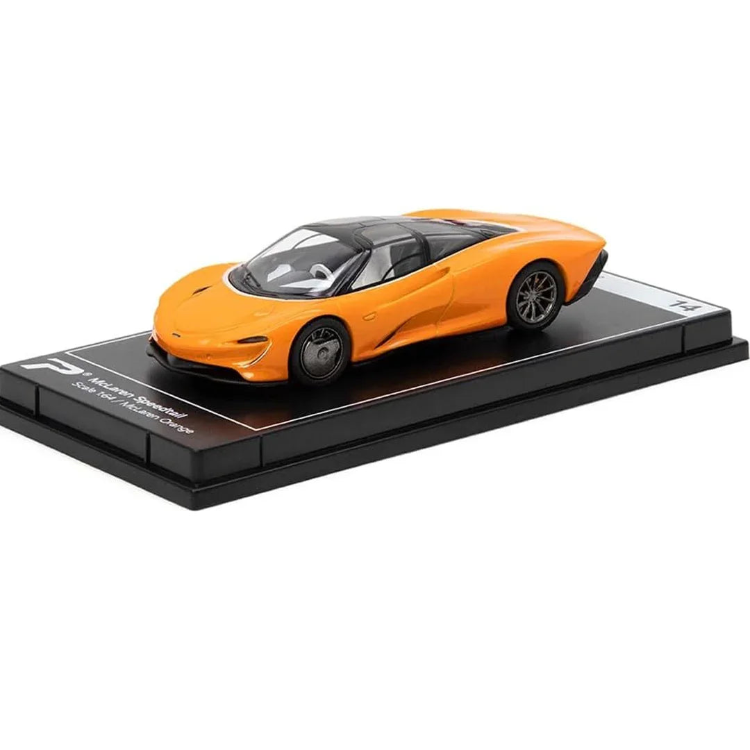Postercars Hypercar League Collection Mclaren Speedtail 1:64 Scale / Mclaren Orange ( No 14 )