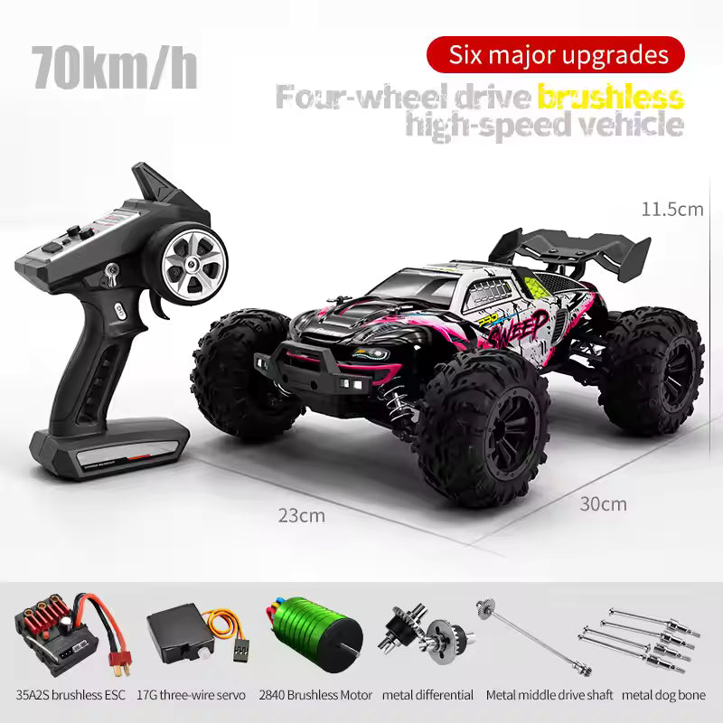 High-Speed 4WD Brushless RC Monster Truck – 70km/h