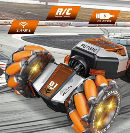 Gesture Sensing And 4WD 2.4GHz Hand Controlled RC Car with Light Music