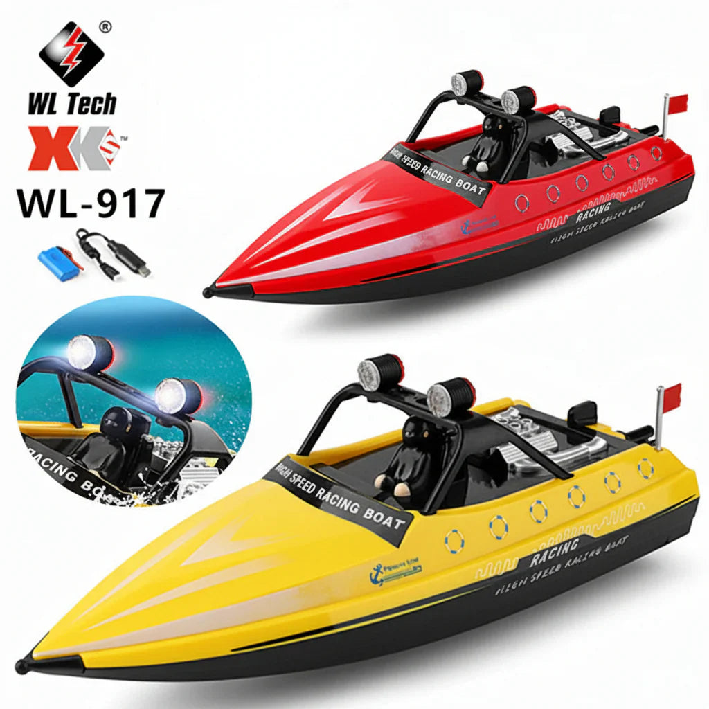 WL917 High Speed RC Racing Boat for Kids Rechargeable Remote Control Boat