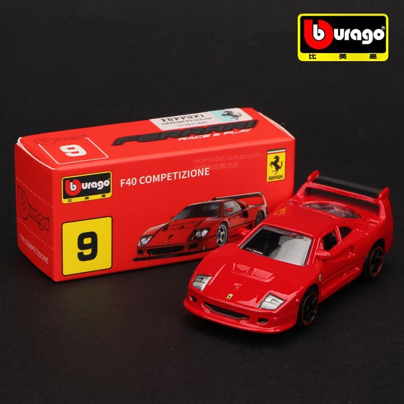 Bburago Ferrari F40 Competizione 1:64 Diecast Model Car | Ferrari Race Legend |