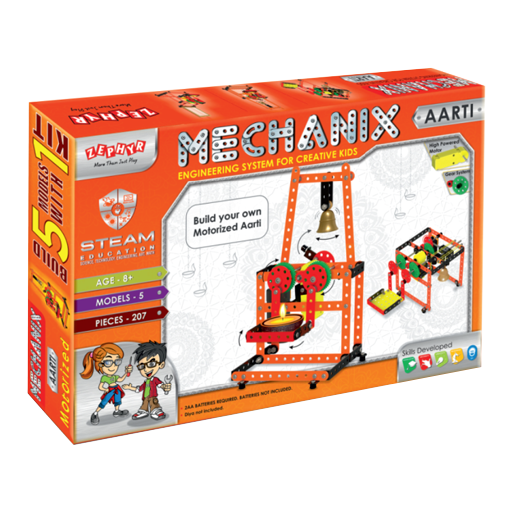 Zephyr Mechanix Aarti Set, STEM Toy, Construction Toy