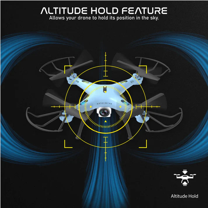 Skymaster Pro Drone with 720p HD Camera- Navy Blue