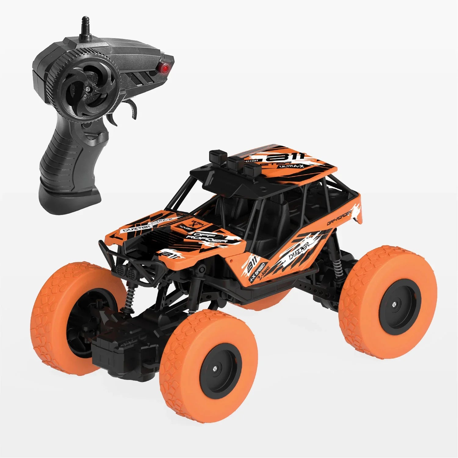 DUZTER- RC Car Spring Suspensions | 2WD Rock Crawler - Orange