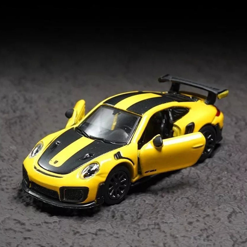 Bburago Porsche 911 GT2 RS Yellow - 1 : 64 Diecast Scale Model