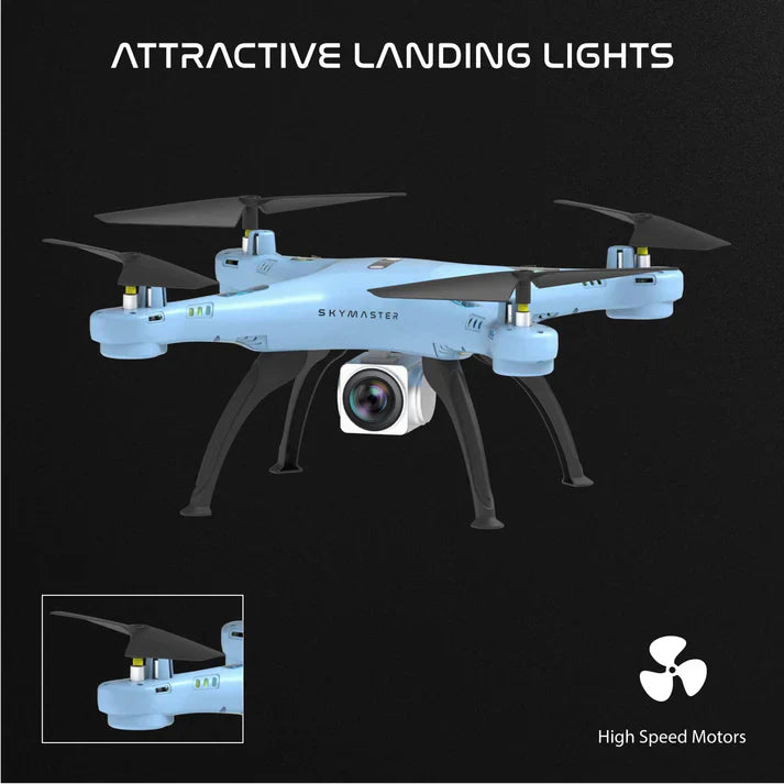 Skymaster Pro Drone with 720p HD Camera- Navy Blue